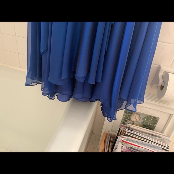 Sherri Hill Blue Prom Dress Size 0 - Picture 4 of 8